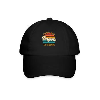 Papou L'homme Le Mythe La Légende - Casquette classique - noir/noir - Devant