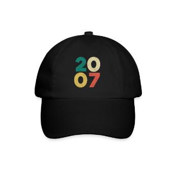 2007 - Millésime 2007 Rétro Vintage - Casquette classique - noir/noir - Devant