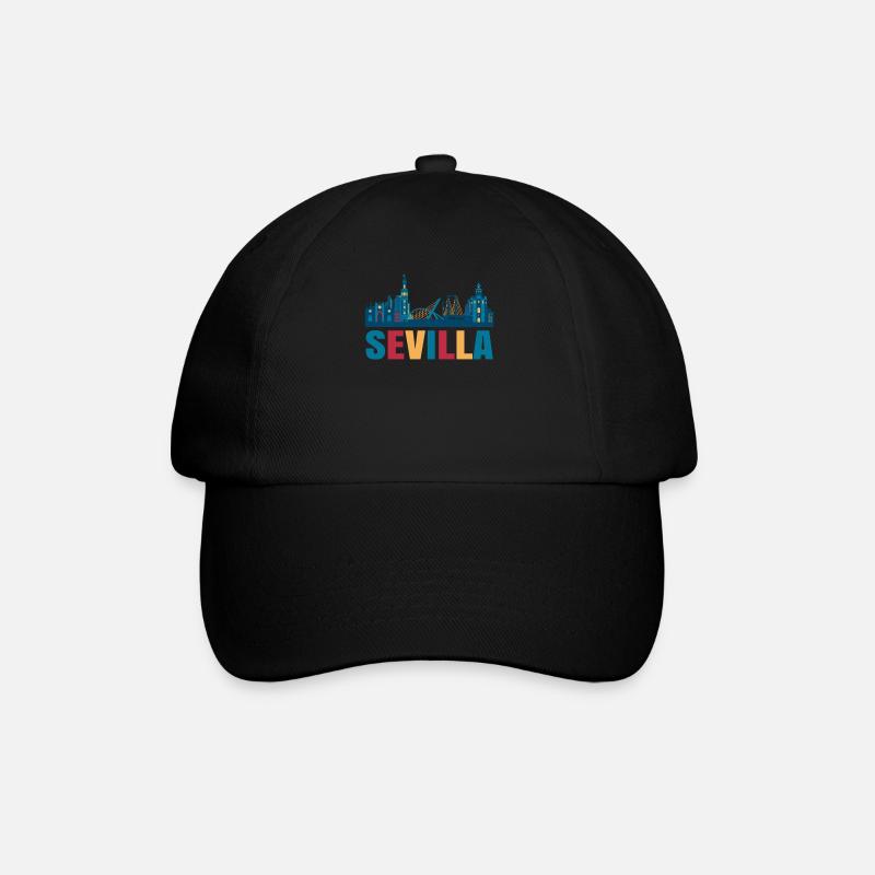 Séville cadeau de construction coloré - Casquette classique - noir/noir