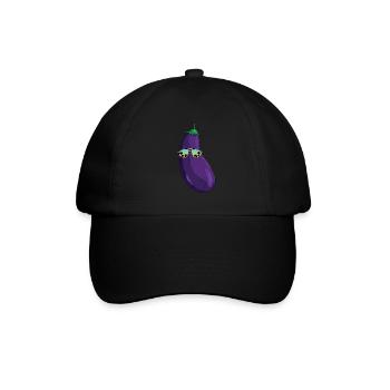 Coole Aubergine - Baseballkappe - Schwarz/Schwarz - Vorne