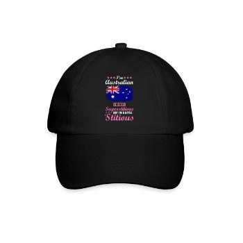 Australian Gift Funny Saying Australia - Baseball Cap - black/black - Front