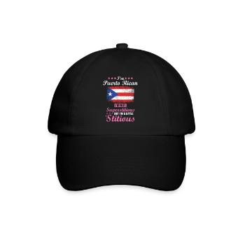 Puerto Rican Gift Funny Saying Puerto - Baseball Cap - black/black - Front