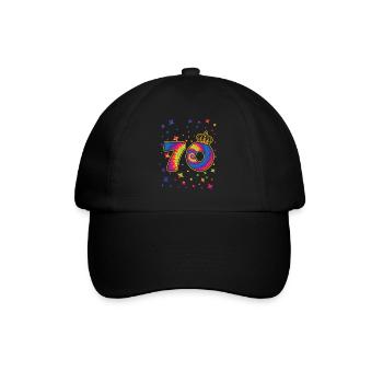 Tie-dye 70. Geburtstagsfeier 70 Jahre Alter - Baseballkappe - Schwarz/Schwarz - Vorne