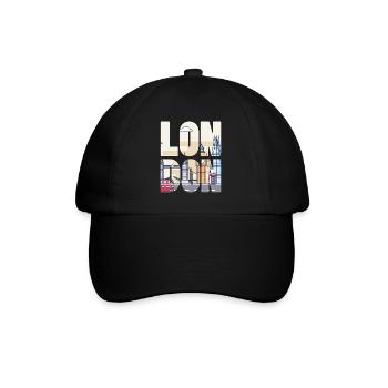 London - Baseballkappe - Schwarz/Schwarz - Vorne