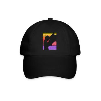 Cavalier Cheval Amour Chevaux Filles Sport équestre - Casquette classique - noir/noir - Devant