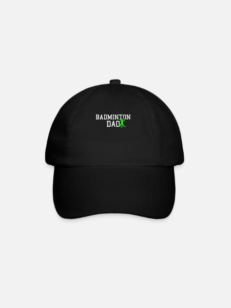 badminton dad - Baseballkappe - Schwarz/Schwarz