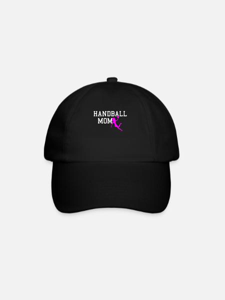 handball mom - Baseballkappe - Schwarz/Schwarz