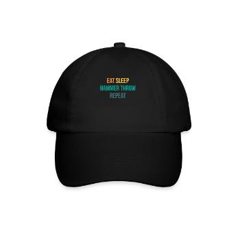 Eat Sleep Hammer Throw Repeat Shirt - Baseball Cap - black/black - Front