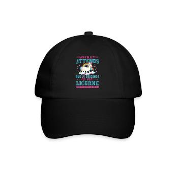 Moi Folle ? Attends Que Je Descende De Ma Licorne - Casquette classique - noir/noir - Devant