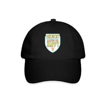 Dentistry Makes Me Happy T-Shirt - Baseball Cap - black/black - Front