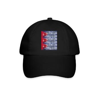 Cuba Cuban flag - Baseball Cap - black/black - Front
