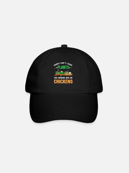 Hühnergarten Hühnergarten Geschenk - Baseballkappe - Schwarz/Schwarz