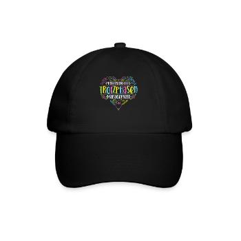 Erzieherin Kindergärtnerin - Baseballkappe - Schwarz/Schwarz - Vorne