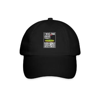 Ich war einer unter heute lustige Golf Golfer Lieb - Baseballkappe - Schwarz/Schwarz - Vorne