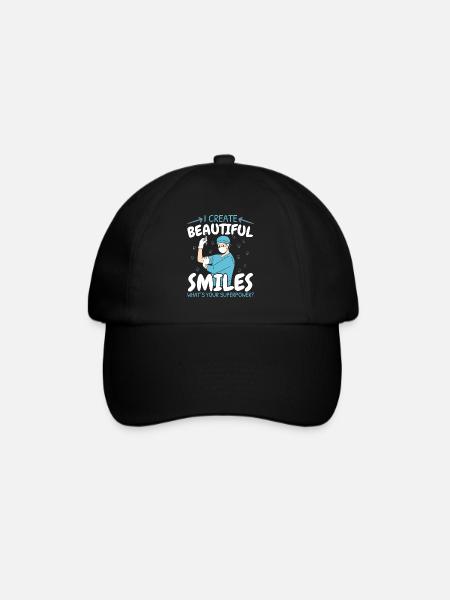 Ich erschaffe ein schönes Lächeln Was ist deine Su - Baseballkappe - Schwarz/Schwarz