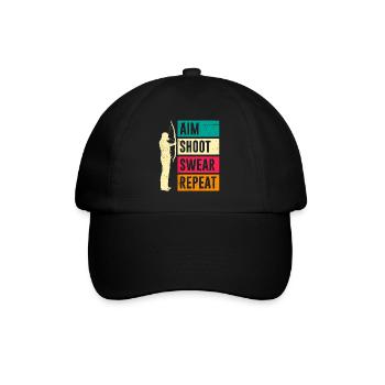 Aim Solve Swearing Again Archery - Baseball Cap - black/black - Front