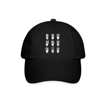 West Highland White Terrier Dog Westie - Baseball Cap - black/black - Front