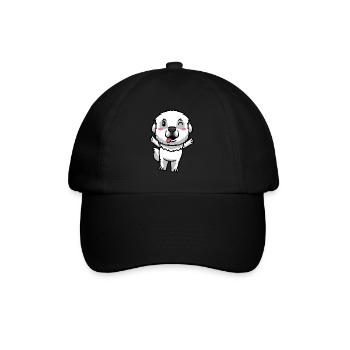 Émoticône de chien de montagne des Pyrénées - Casquette classique - noir/noir - Devant