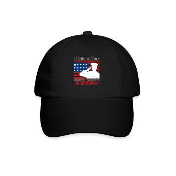 Spending time with america's soldiers is always - Baseball Cap - black/black - Front