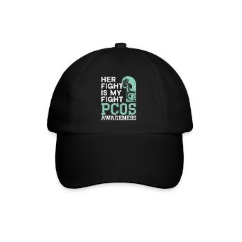 Her Fight Is My Fight Polycystic Ovary Syndrome - Baseball Cap - black/black - Front