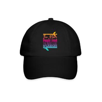 The More People i Meet The More i Like My Budgies - Baseball Cap - black/black - Front