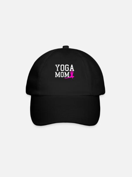 yoga mom - Baseballkappe - Schwarz/Schwarz