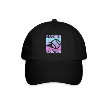 Je préfère jouer au tennis - Casquette classique - noir/noir - Devant
