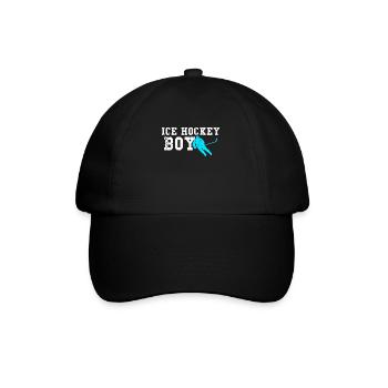 ice hockey boy - Baseball Cap - black/black - Front