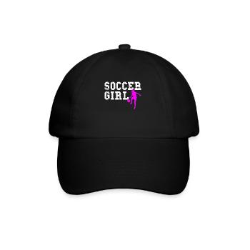 soccer girl - Baseball Cap - black/black - Front