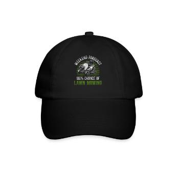 Lawn Mower Mowing Dad Father - Baseballkappe - Schwarz/Schwarz - Vorne