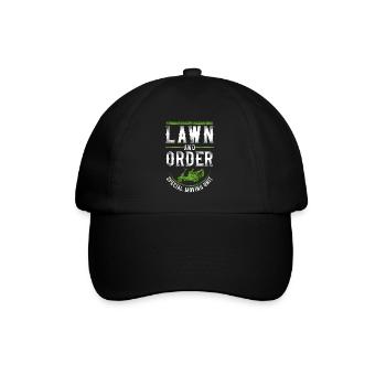 Lawn Mower Mowing Dad Father - Baseballkappe - Schwarz/Schwarz - Vorne