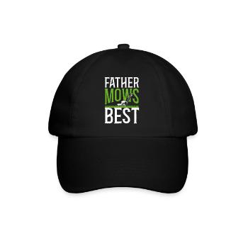 Lawn Mower Mowing Dad Father - Baseballkappe - Schwarz/Schwarz - Vorne