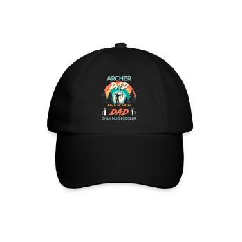 Archer Papa normal Papa juste plus cool - Casquette classique - noir/noir - Devant