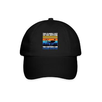 The closer i get to bottom the farther from idiots - Baseball Cap - black/black - Front