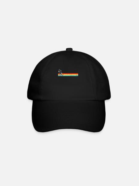 Eidechse Retro - Baseballkappe - Schwarz/Schwarz