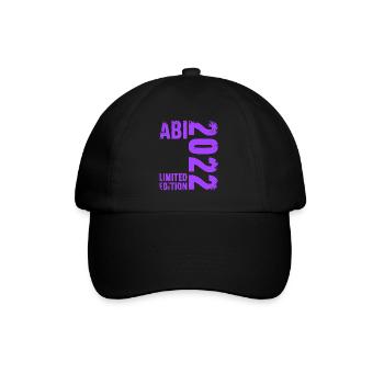 Abitur Gymnasium Damen und Herren Abi 2022 - Baseballkappe - Schwarz/Schwarz - Vorne