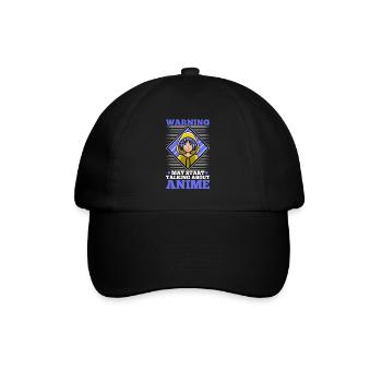 Avertissement peut commencer à parler d’anime - Casquette classique - noir/noir - Devant