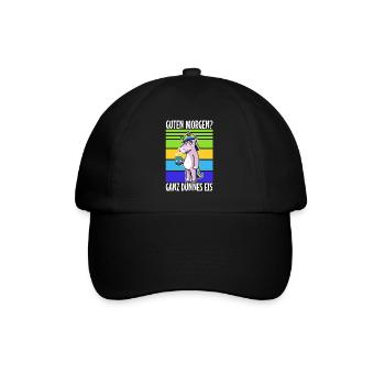 Guten morgen ganz dünnes eis - Baseballkappe - Schwarz/Schwarz - Vorne