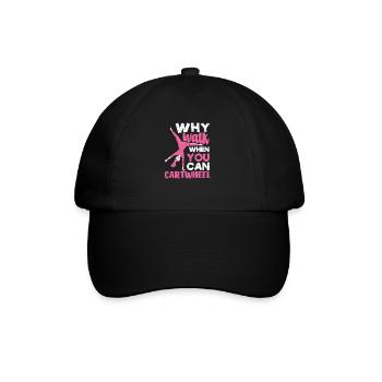 Tumbling Gymnastics Lovers Why Walk - Baseball Cap - black/black - Front