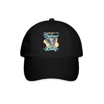 Crazy Elephant Lady Wildlife Safari Zookeeper - Baseball Cap - black/black - Front