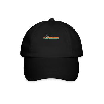 Fechten Retro - Baseballkappe - Schwarz/Schwarz - Vorne
