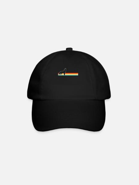 Wolf Retro - Baseballkappe - Schwarz/Schwarz