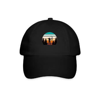 Vintage Bogenschütze Compoundbogen Bogenschießen - Baseballkappe - Schwarz/Schwarz - Vorne