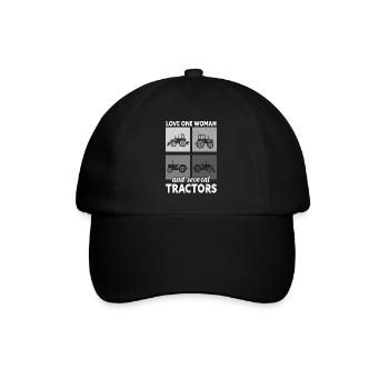 Love a woman and several tractors Farm La - Baseball Cap - black/black - Front