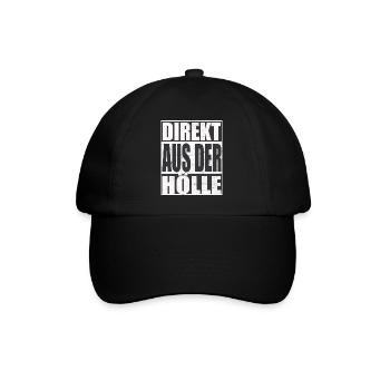 Direkt Aus Der Hölle - Baseballkappe - Schwarz/Schwarz - Vorne