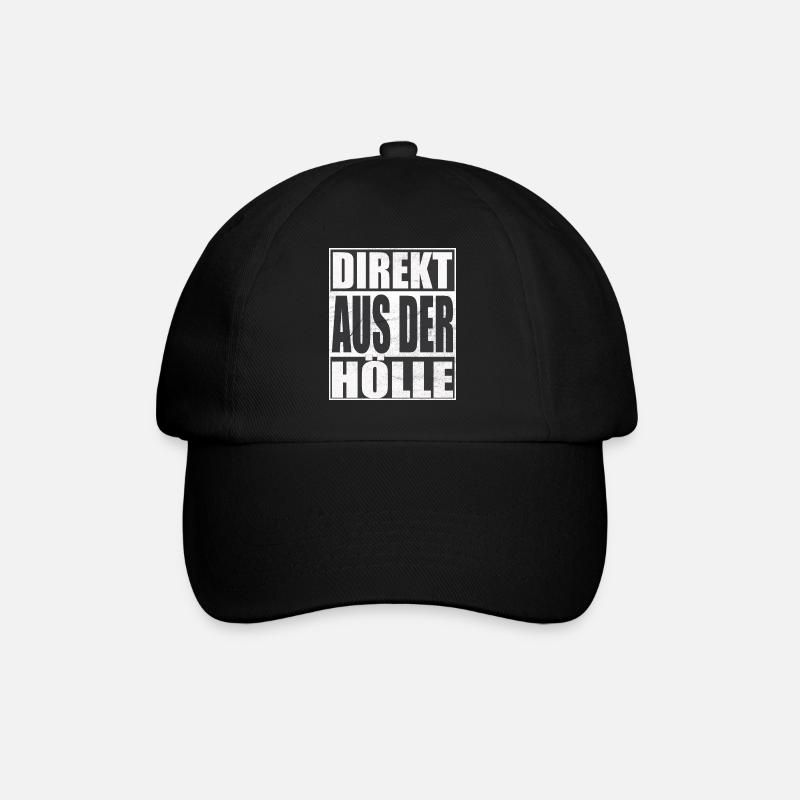 Direkt Aus Der Hölle - Baseballkappe - Schwarz/Schwarz