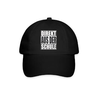 Direkt aus der Schule - Baseballkappe - Schwarz/Schwarz - Vorne