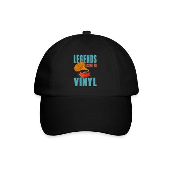 Legends listen to vinyl records - Baseball Cap - black/black - Front