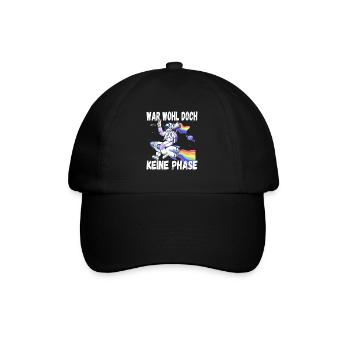 LGBTQ Pride Regenbogen War Wohl Doch Keine Phase - Baseballkappe - Schwarz/Schwarz - Vorne