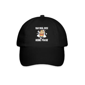 LGBTQ Pride Regenbogen War Wohl Doch Keine Phase - Baseballkappe - Schwarz/Schwarz - Vorne